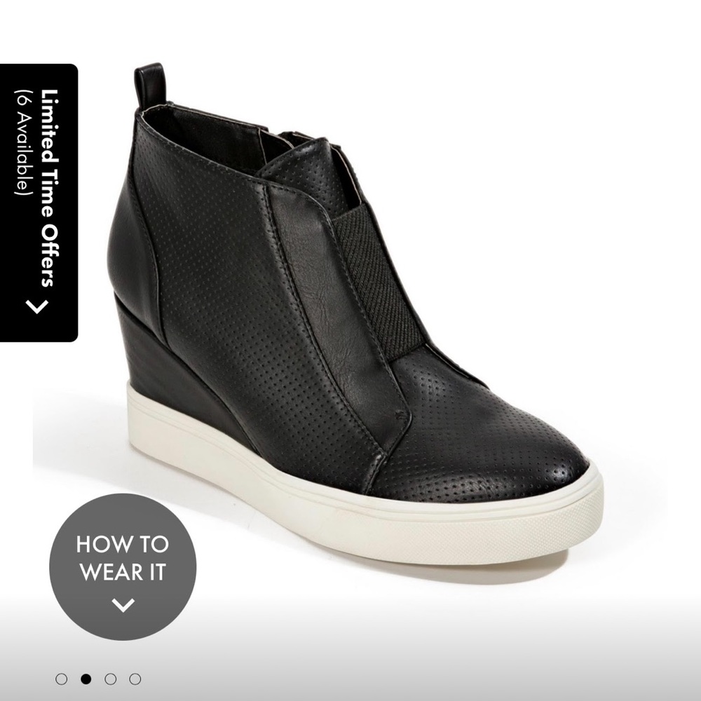 Linea Paolo wedge sneaker bootie size 7